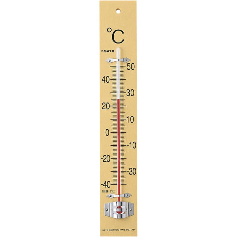 1510-40 板付温度計(フック箱) 1個 佐藤計量器製作所 【通販モノタロウ】