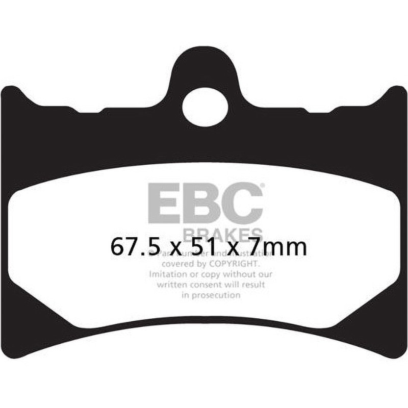 FA126R R シリーズ Heavy Duty シンタリング ブレーキパッド フロント右側用 1個 EBC Brakes (イービーシーブレーキ) 【通販モノタロウ】