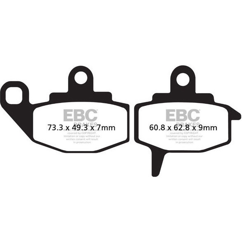 FA130R R シリーズ Heavy Duty シンタリング ブレーキパッド フロント左側用 1個 EBC Brakes (イービーシーブレーキ) 【通販モノタロウ】