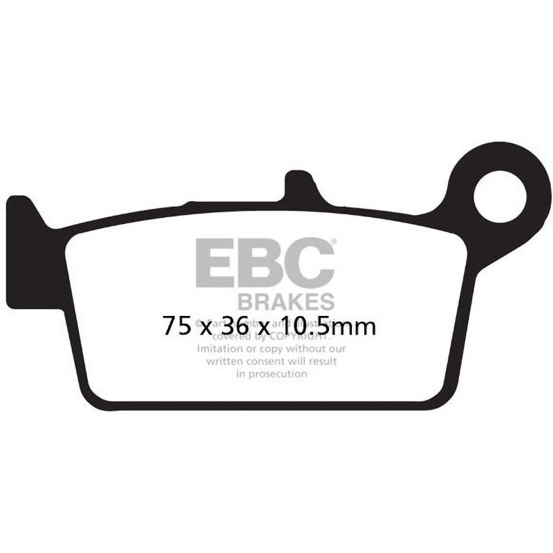 FA131R R シリーズ Heavy Duty シンタリング ブレーキパッド リア右側用 1個 EBC Brakes (イービーシーブレーキ) 【通販モノタロウ】