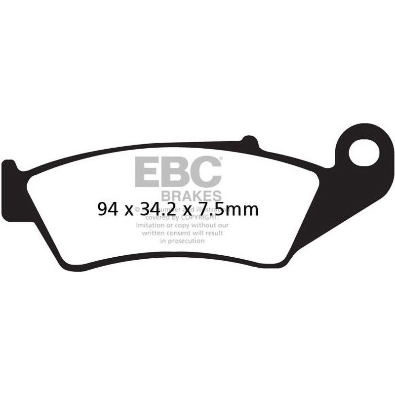 FA185R R シリーズ Heavy Duty シンタリング ブレーキパッド フロント左側用 1個 EBC Brakes (イービーシーブレーキ) 【通販モノタロウ】