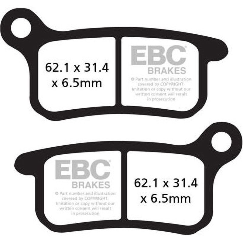FA357R R シリーズ Heavy Duty シンタリング ブレーキパッド フロント左側用 1個 EBC Brakes (イービーシーブレーキ) 【通販モノタロウ】