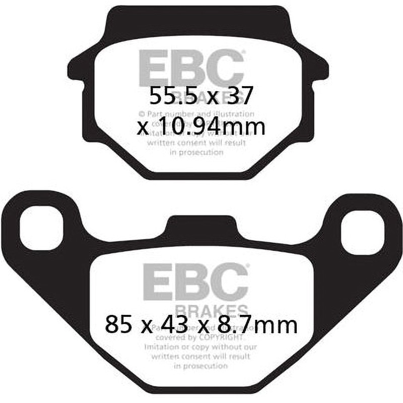 FA372R R シリーズ Heavy Duty シンタリング ブレーキパッド リア左側用 1個 EBC Brakes (イービーシーブレーキ) 【通販モノタロウ】 5,808円