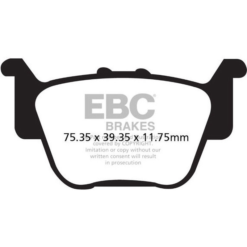 FA373R R シリーズ Heavy Duty シンタリング ブレーキパッド リア左側用 1個 EBC Brakes (イービーシーブレーキ) 【通販モノタロウ】