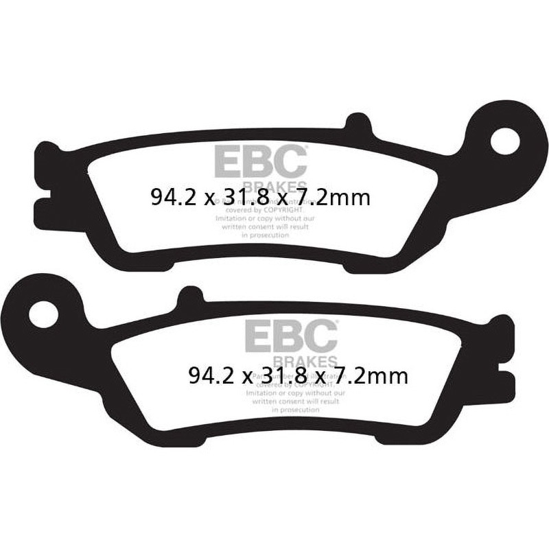 MXS450 MXS オフロード Raceシンタリング パッド フロント左側用 1個 EBC Brakes (イービーシーブレーキ) 【通販モノタロウ】