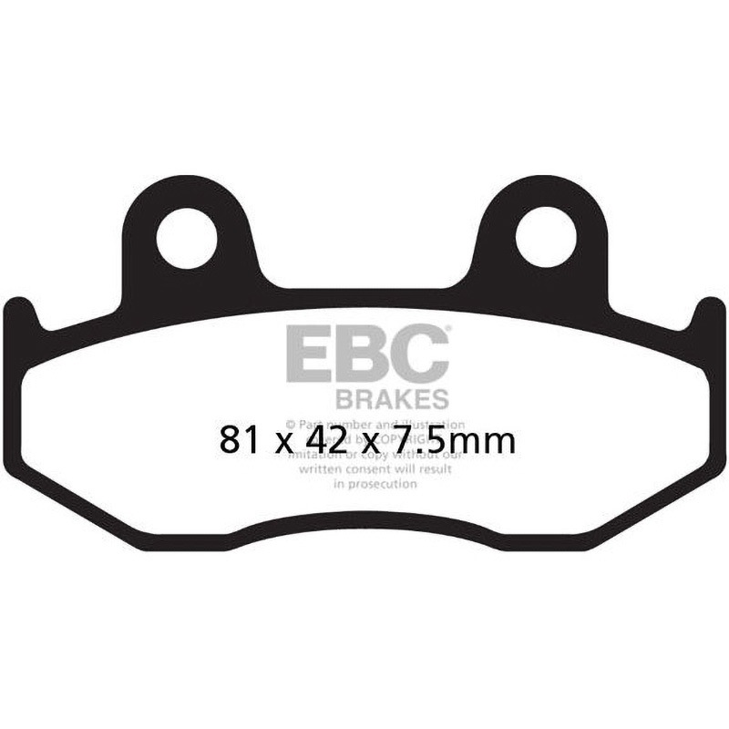 FA092TT カーボン TT パッド Enduro/MX バイク フロント左側用 1個 EBC Brakes (イービーシーブレーキ) 【通販モノタロウ】