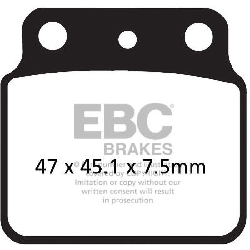 FA137TT カーボン TT パッド Enduro/MX バイク リア左側用 1個 EBC Brakes (イービーシーブレーキ) 【通販モノタロウ】