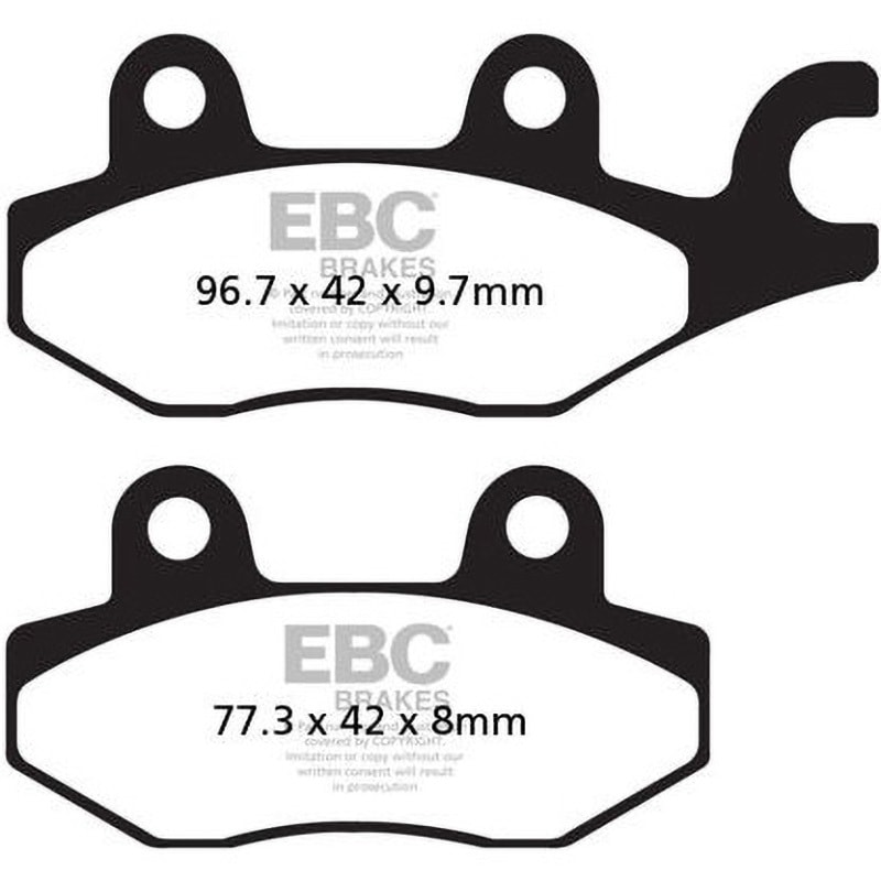 FA165/2TT カーボン TT パッド Enduro/MX バイク リア左側用 1個 EBC Brakes (イービーシーブレーキ) 【通販モノタロウ】