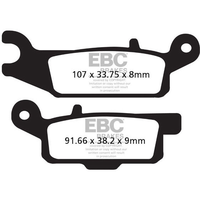 FA446TT カーボン TT パッド Enduro/MX バイク リア右側用 1個 EBC Brakes (イービーシーブレーキ) 【通販モノタロウ】