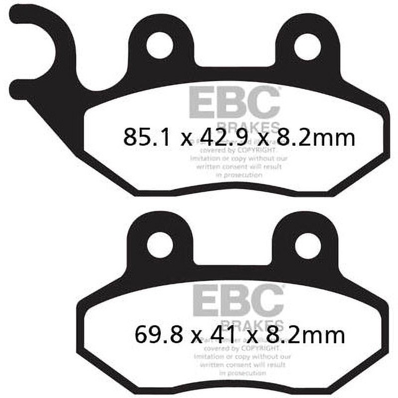 SFA264HH SFAHH シンタリング ScooteR シリーズ パッド フロント左側用 1個 EBC Brakes (イービーシーブレーキ) 【通販モノタロウ】