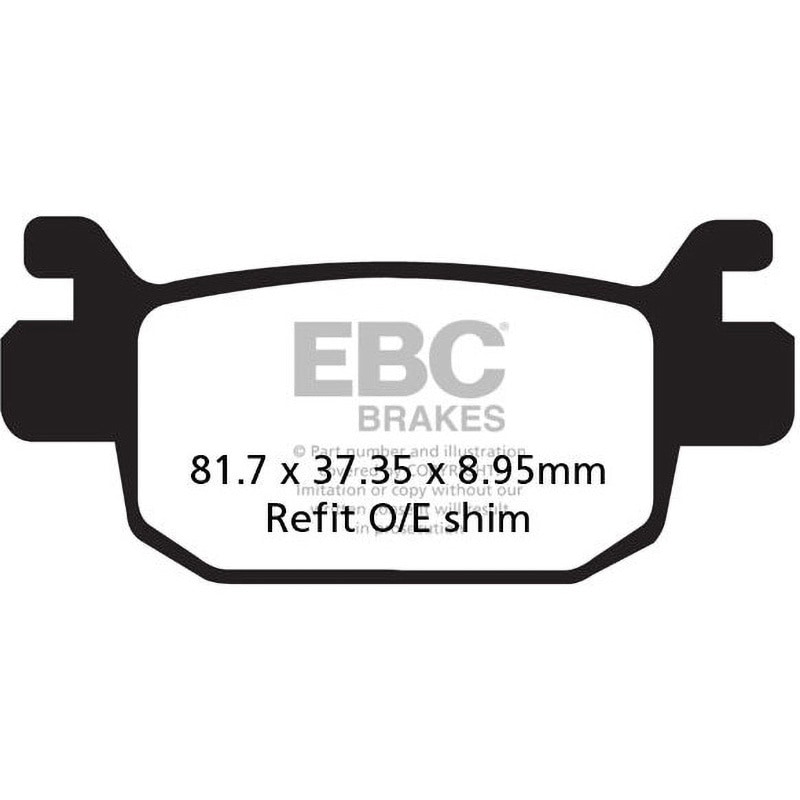 SFA415HH SFAHH シンタリング ScooteR シリーズ パッド リア右側用 1個 EBC Brakes (イービーシーブレーキ) 【通販モノタロウ】