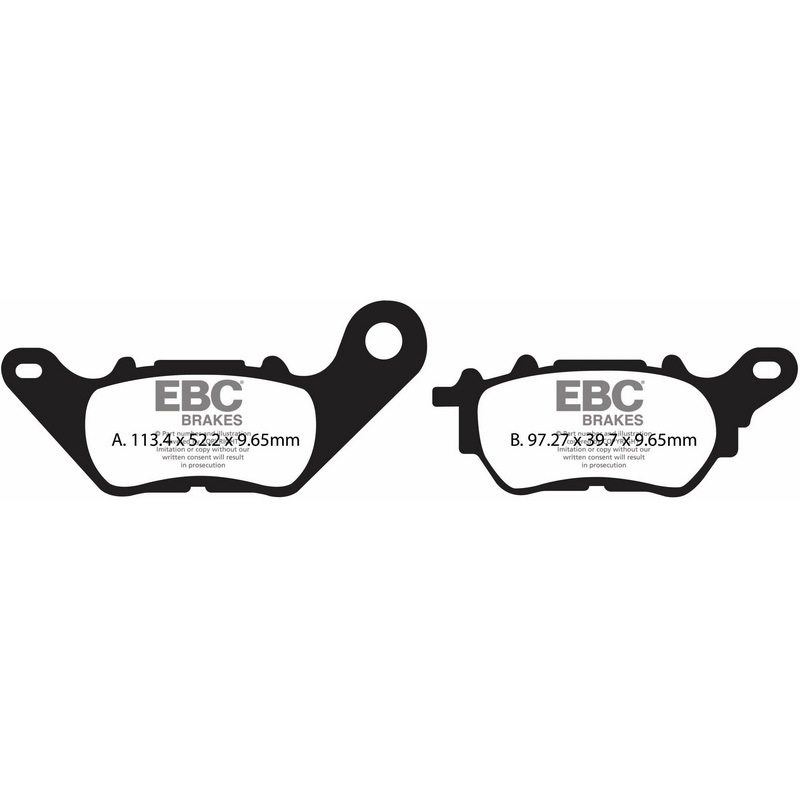 SFA706HH SFAHH シンタリング ScooteR シリーズ パッド リア右側用 1個 EBC Brakes (イービーシーブレーキ) 【通販モノタロウ】 6,998円