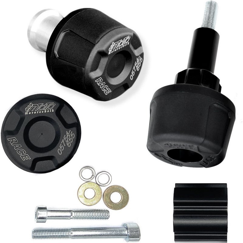 406028570-H47-SH-BLACK クラッシュパッドセット アタッチメント ブラックアノダイズド Honda CBR 500 R (2013-2015) 1個 GSG Mototechnik (GSGモトテクニック) 【通販モノタロウ】