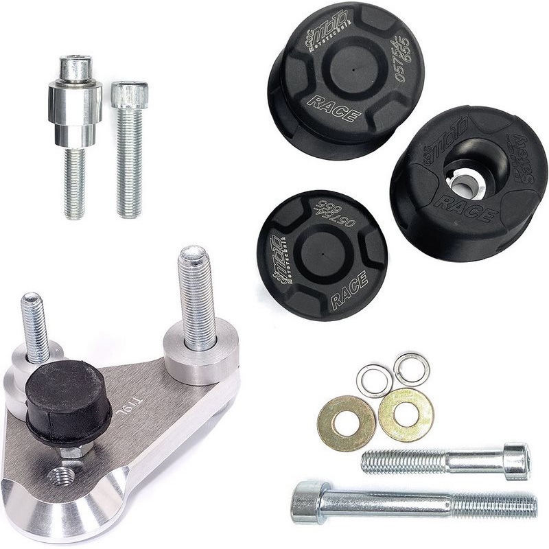 45440-Y38-SH-BLACK クラッシュパッドセット マウンティングプレート ブラックアノダイズド Yamaha YZF 1000 R1 (2009-2014) 1個 GSG Mototechnik (GSGモトテクニック) 【通販モノタロウ】