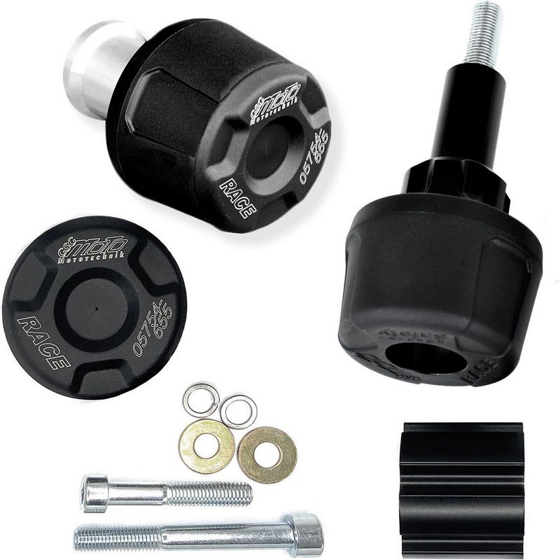 65380-K27-BLACK クラッシュパッドセット Kawasaki ZX-10R (2004-2005) ネジ止め GSG Mototechnik (GSGモトテクニック) ブラック色   65380-K27-BLACK