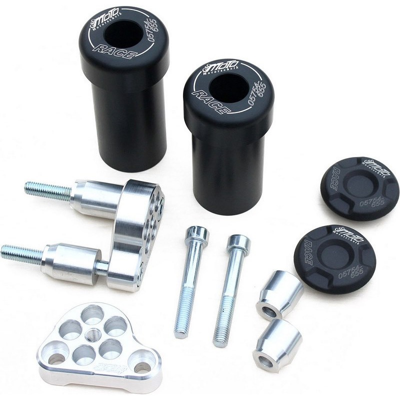 6549075-K31-BLACK クラッシュパッドセット Kawasaki ER 6 n (- 2008) GSG Mototechnik (GSGモトテクニック) ブラック色   6549075-K31-BLACK