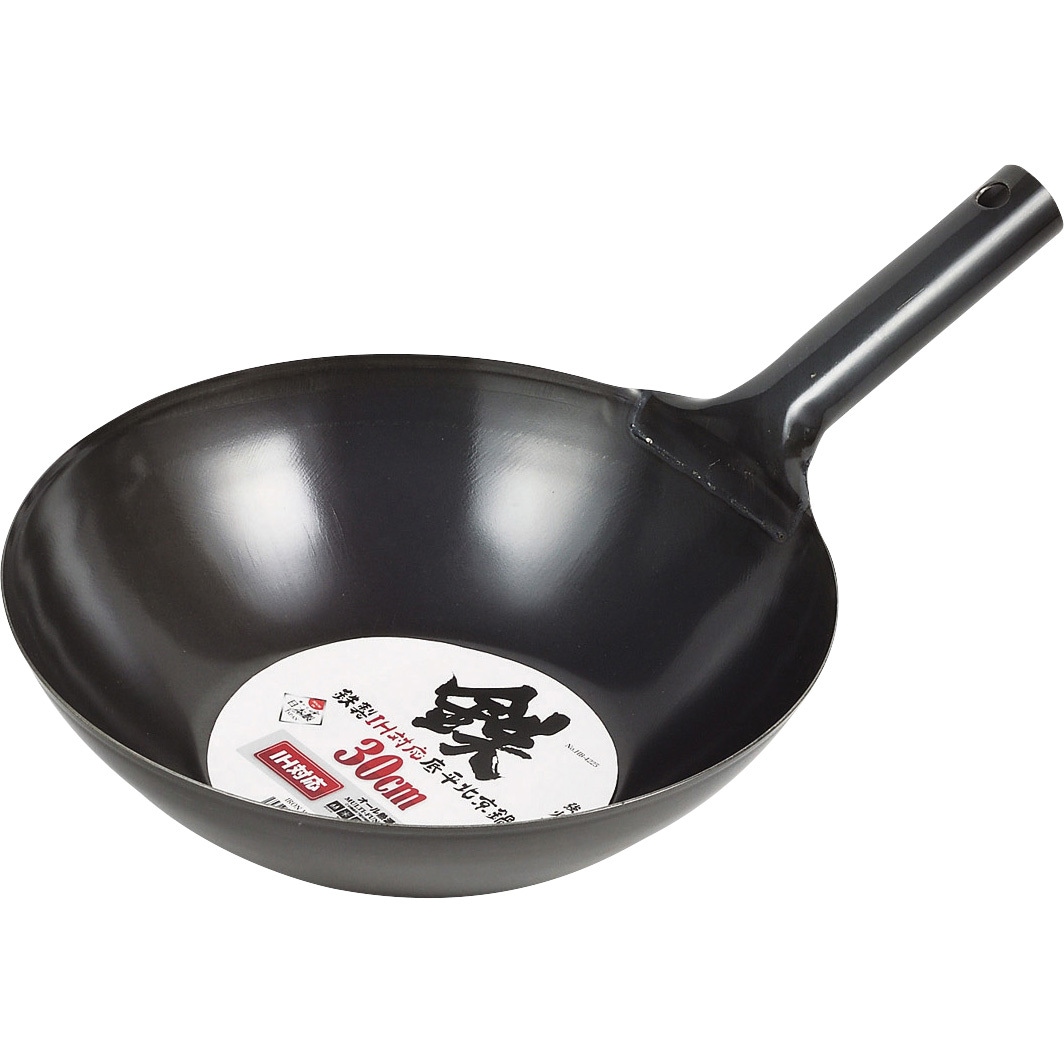 鉄製IH対応底平北京鍋 パール金属 鉄フライパン/中華鍋 【通販モノタロウ】