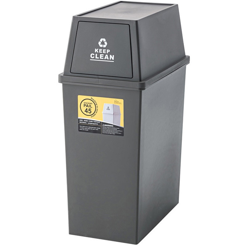 LFS-761BR スタッキングペール45L 東谷 スイング式 ポリプロピレン ブラウン色   LFS-761BR