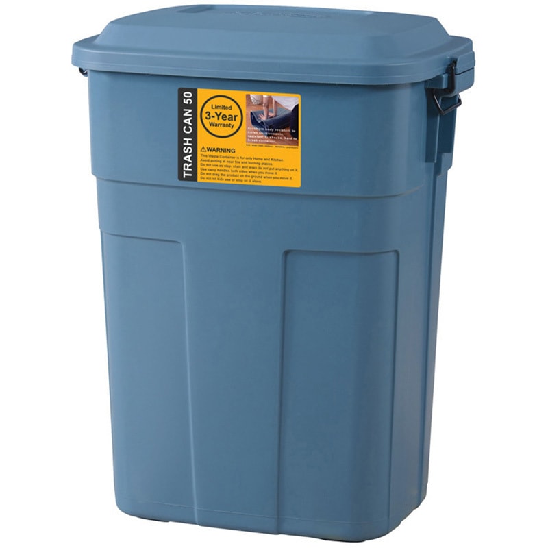 LFS-936NV トラッシュカン50L 東谷 丸形 かぶせ式 ネイビー色   LFS-936NV