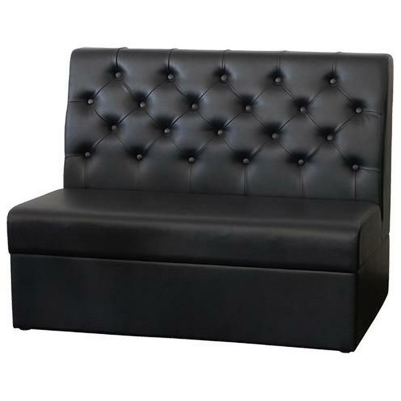 ボックスソファ ボタン留め ブラック 1台 テンポスドットコム 【通販モノタロウ】 25,906円