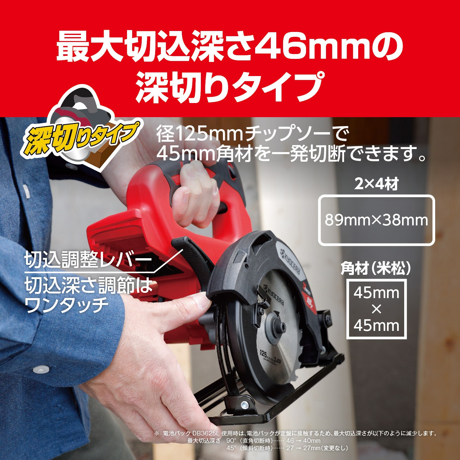 BW-1800 本体のみ 充電式丸ノコ(18V) 京セラインダストリアルツールズ