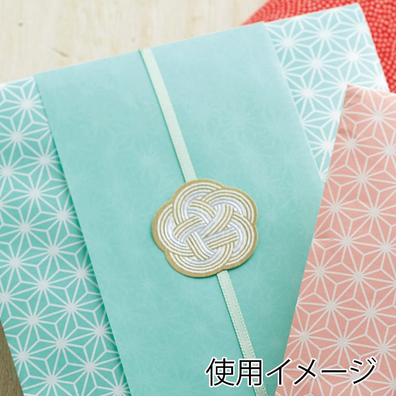 梅結び 銀 ギフトシール HEIKO 縦29mm横30mm 1パック(32片