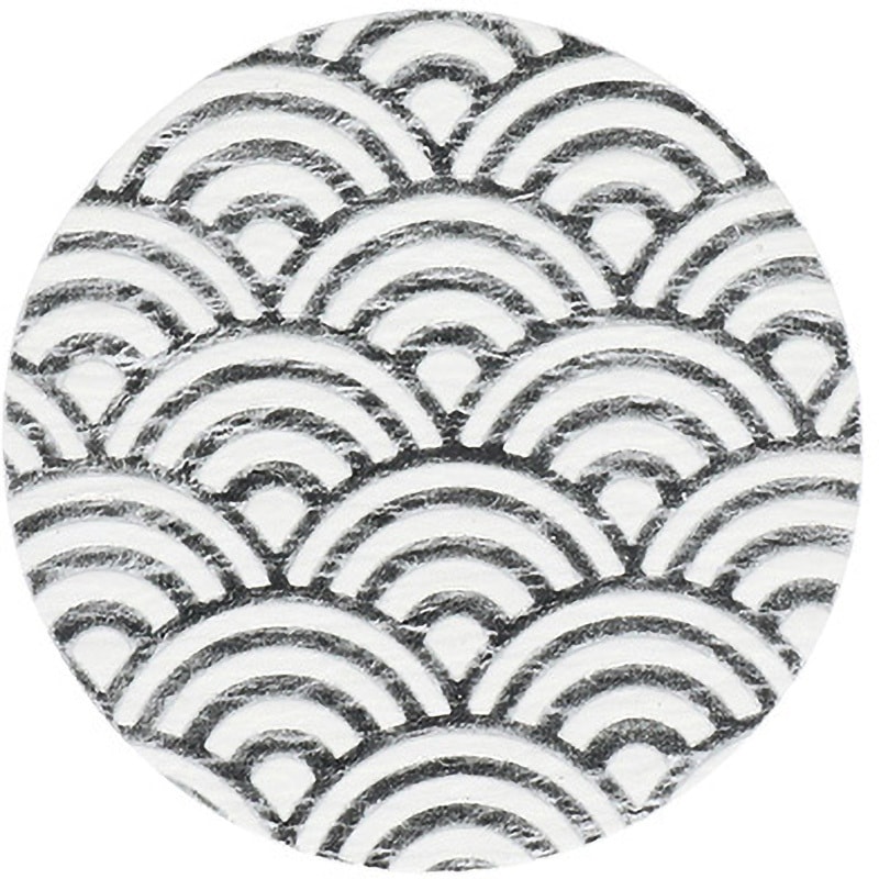 青海波文様 銀 ギフトシール HEIKO 寸法Φ30mm 1パック(32片