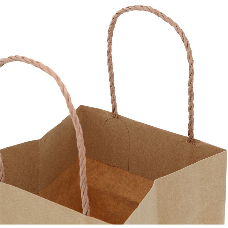 18-18 手提げ紙袋 Pスムースバッグ HEIKO 未晒無地色 幅180mmマチ180mm