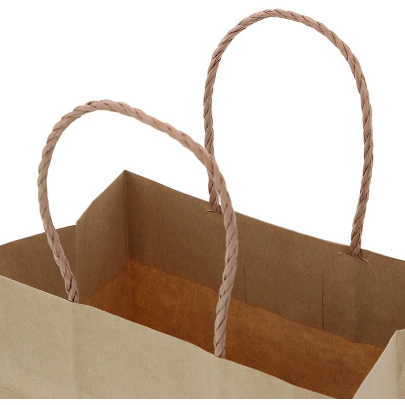 25-15 手提げ紙袋 Pスムースバッグ HEIKO 未晒無地色 幅250mm