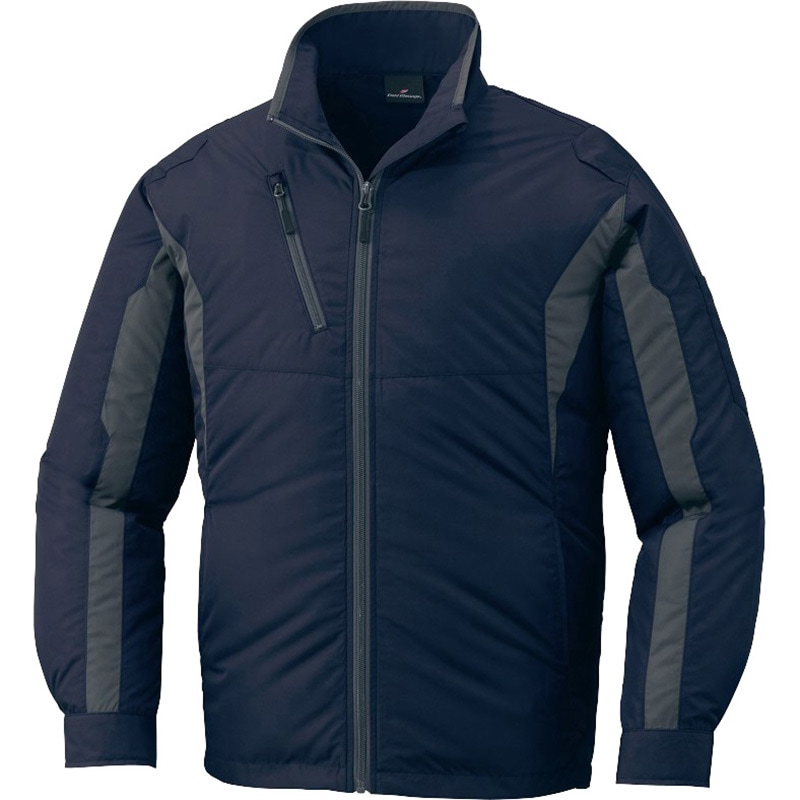 87060 空調服長袖ジャケット 87060 (服のみ) 自重堂 ポリエステル100% ネービー色 サイズLL