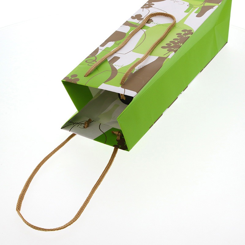 ワイン1本 手提げ紙袋 ブライトバッグ 1パック(10枚) HEIKO 【通販