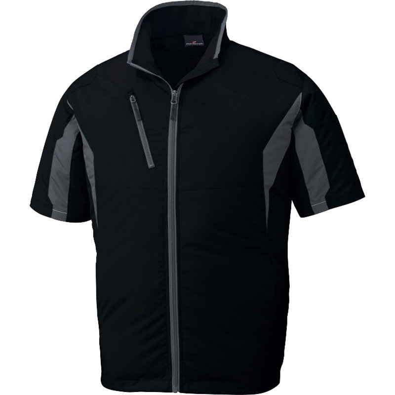 87070 空調服半袖ジャケット 87070 (服のみ) 自重堂 ポリエステル100% ブラック色 サイズ5L