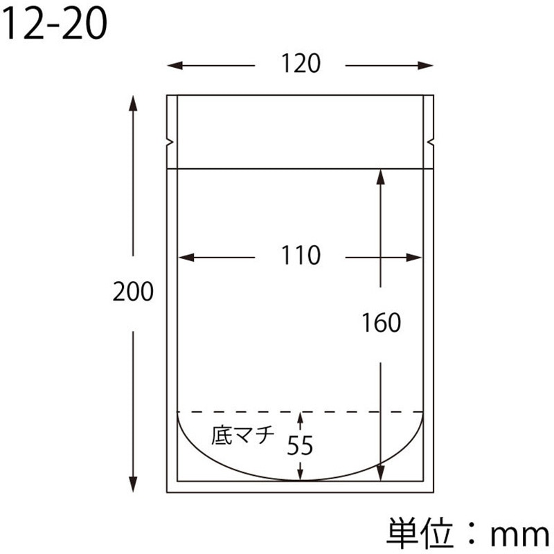 OP12-20 チャックスタンド袋 HEIKO クリア/クラフト色 - 【通販