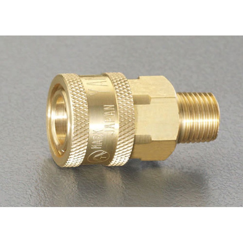 EA140BD-10 R1・1/4”雄ねじカップリング(中圧用/真鍮) エスコ 常用圧力2MPa