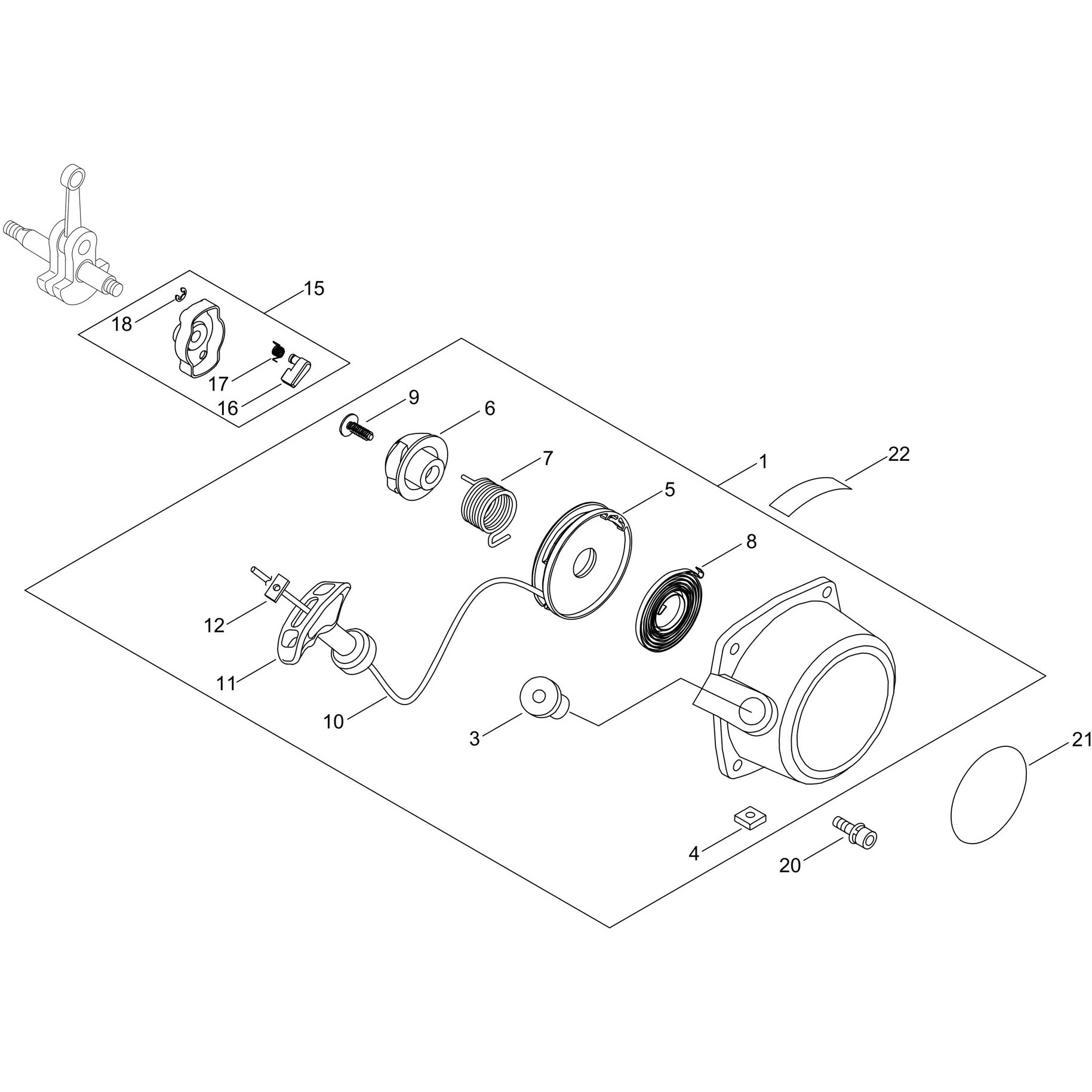 V253-000310 リコイルスタータ部品RM1027-2RD 1個 新ダイワ