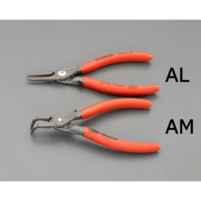 EA590AL-1 12-25mm穴用スナップリングプライヤー(ストッパー付) エスコ リング径12/25mm  EA590AL-1