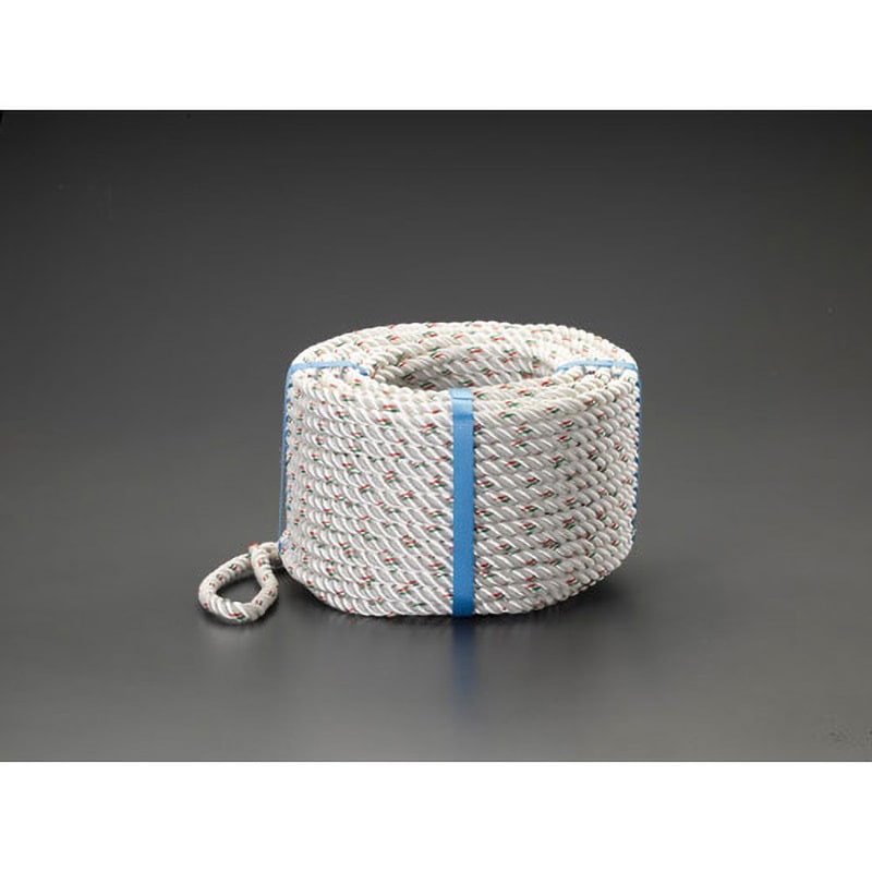 EA628MC-122A 12mmx50mナイロンロープ(両側アイ加工) エスコ 1個 EA628MC-122A