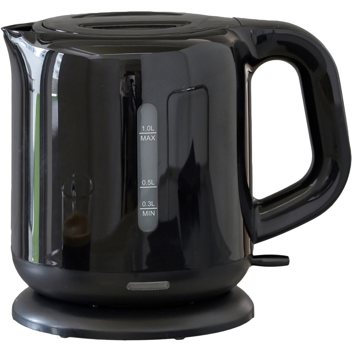 電気ケトル べー DKE-100(B) 電気ケトル YAMAZEN(山善) 容量1L ブラック色