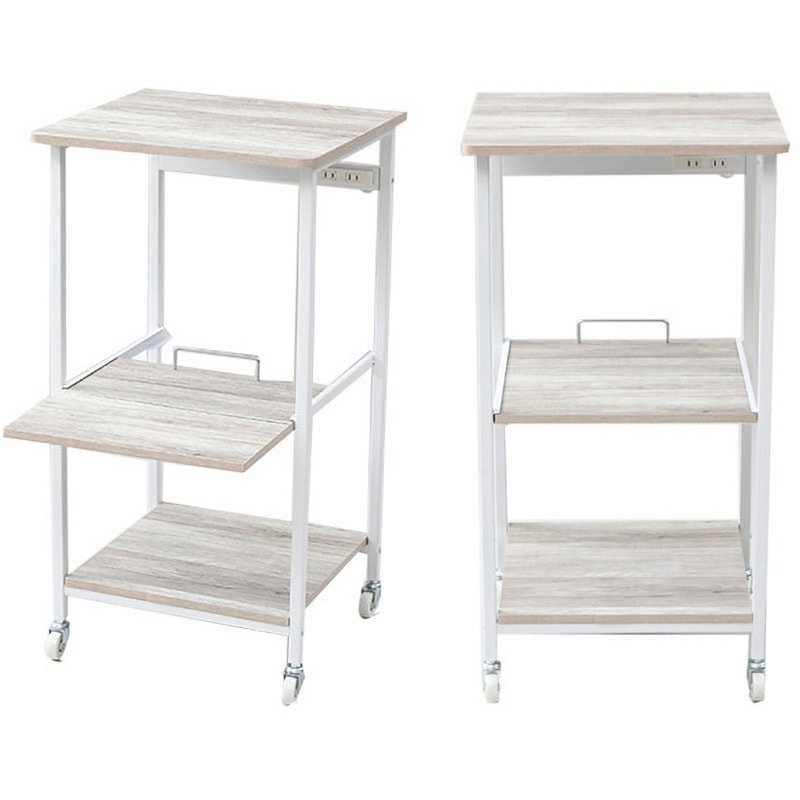 DRW-41(AIV/SWH) キッチンラック コンセント&キャスター付き YAMAZEN