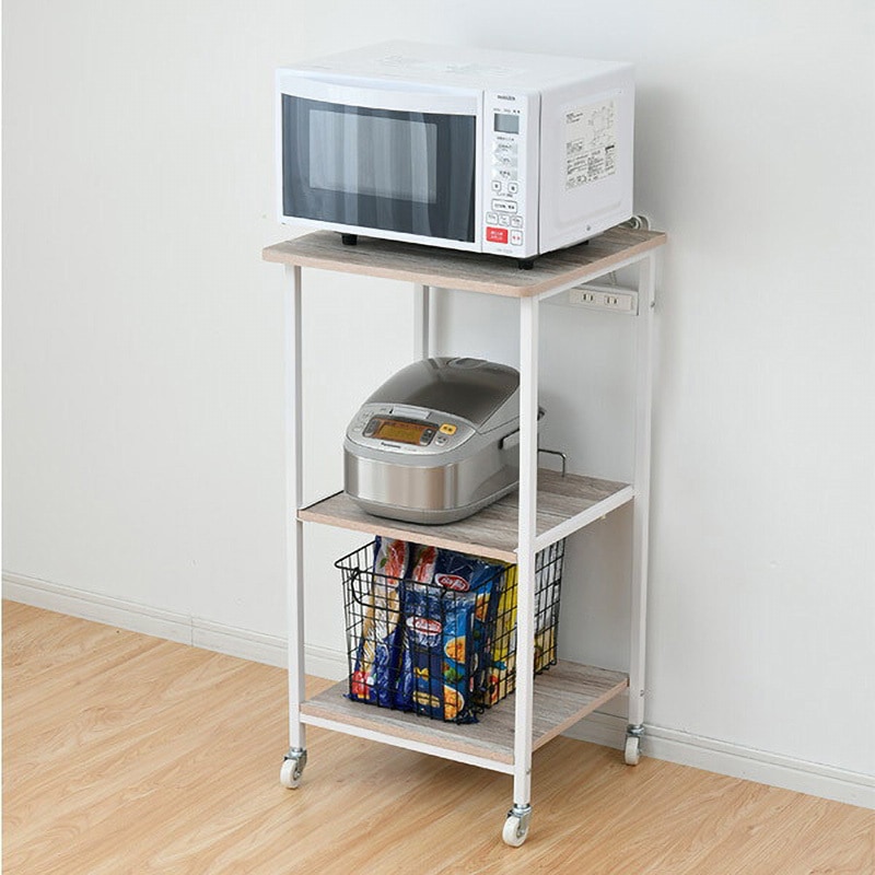 DRW-41(AIV/SWH) キッチンラック コンセント&キャスター付き 1台