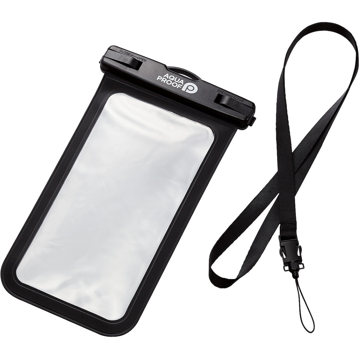 P-WPSN04BK スマホ防水ケース ～6.9インチ IP58 (防水ケース×1 ネック