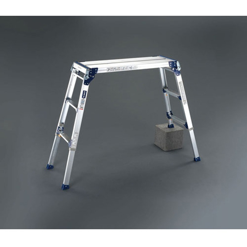 EA905DH-12B 0．73-1．03m足場台(調整脚付) エスコ 天板高さ0.73/1.03m天板寸法・奥行800mm  EA905DH-12B