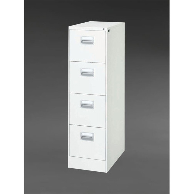 EA954DC-20 387x620x1335mm/4段キャビネット エスコ ホワイト