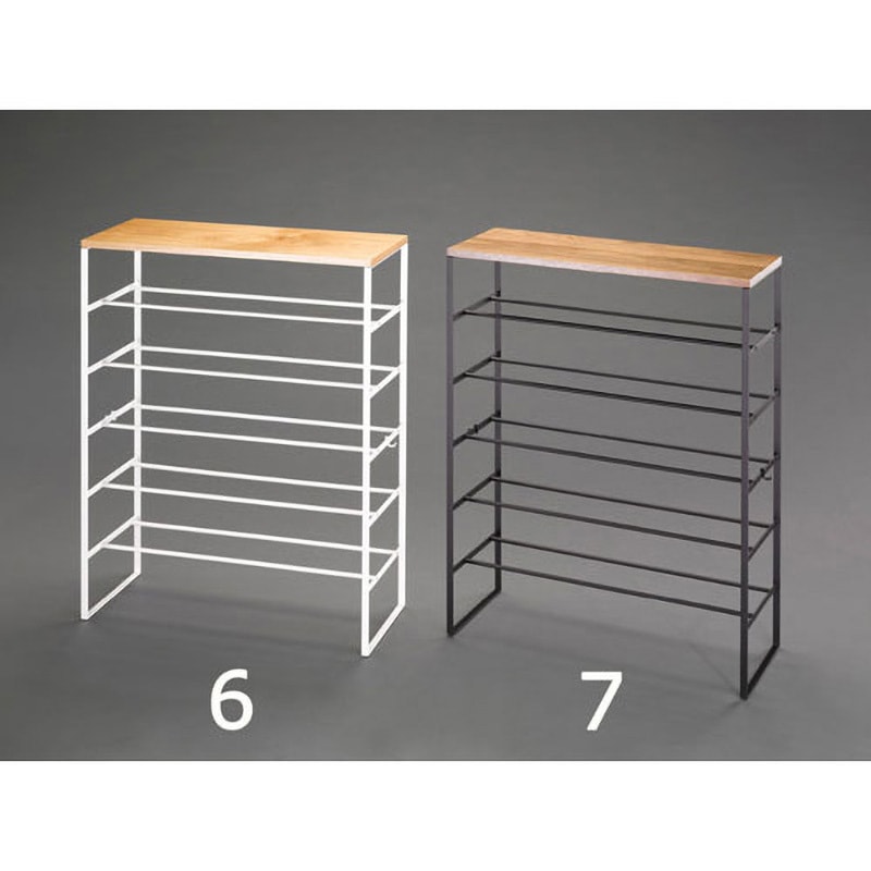 EA954EK-6 660x250x870mmシューズラック(ホワイト) エスコ 1個 EA954EK-6