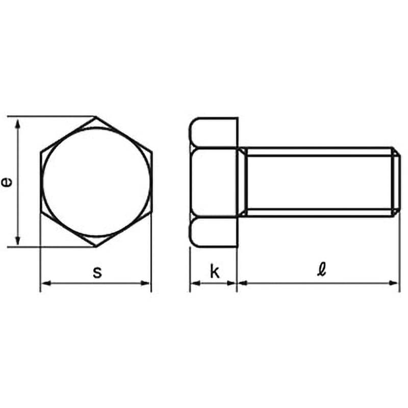 M16×75 六角ボルト 全ねじ 左ねじ(ステンレス)(小箱) 1箱(30個) 大阪魂