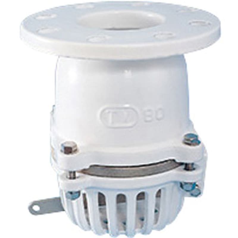 133 鋳鉄ライニングフートバルブ(弁座弁体部ステンレス)先端フート FF10Kフランジ型 レバーなし 1個 大阪継手バルブ 【通販モノタロウ】