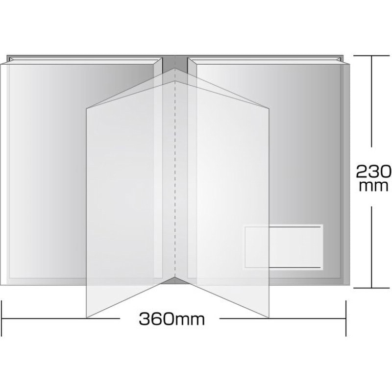 264-201 汎用車検証入れ Cサイズ 黒 阿部商会 1パック(50枚) 264-201