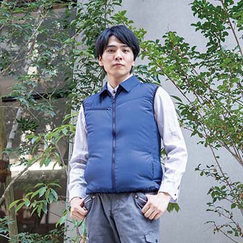 岡潮 手洗い洗濯できる発熱ベスト40236濃紺 3L ＋