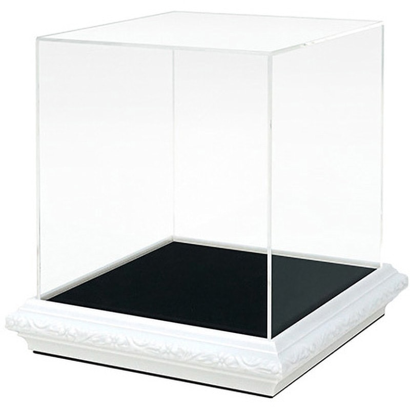 630-319 5面アクリルケース+台座 200×200×200 1個 万丈 【通販