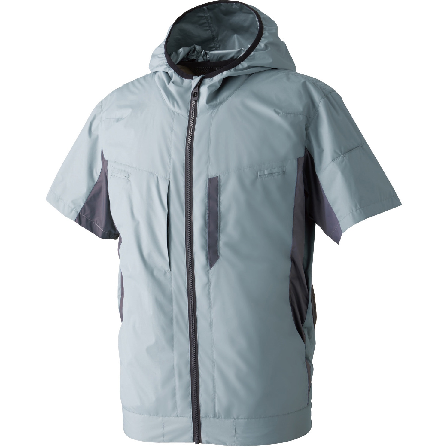 桑和 8349-01 EF半袖ブルゾン 6Lサイズ シルバーグレー(22) 【北海道・沖縄・離島配送不可】 8349-01 EF用半袖ブルゾン 桑和 服のみ ポリエステル100% シルバー